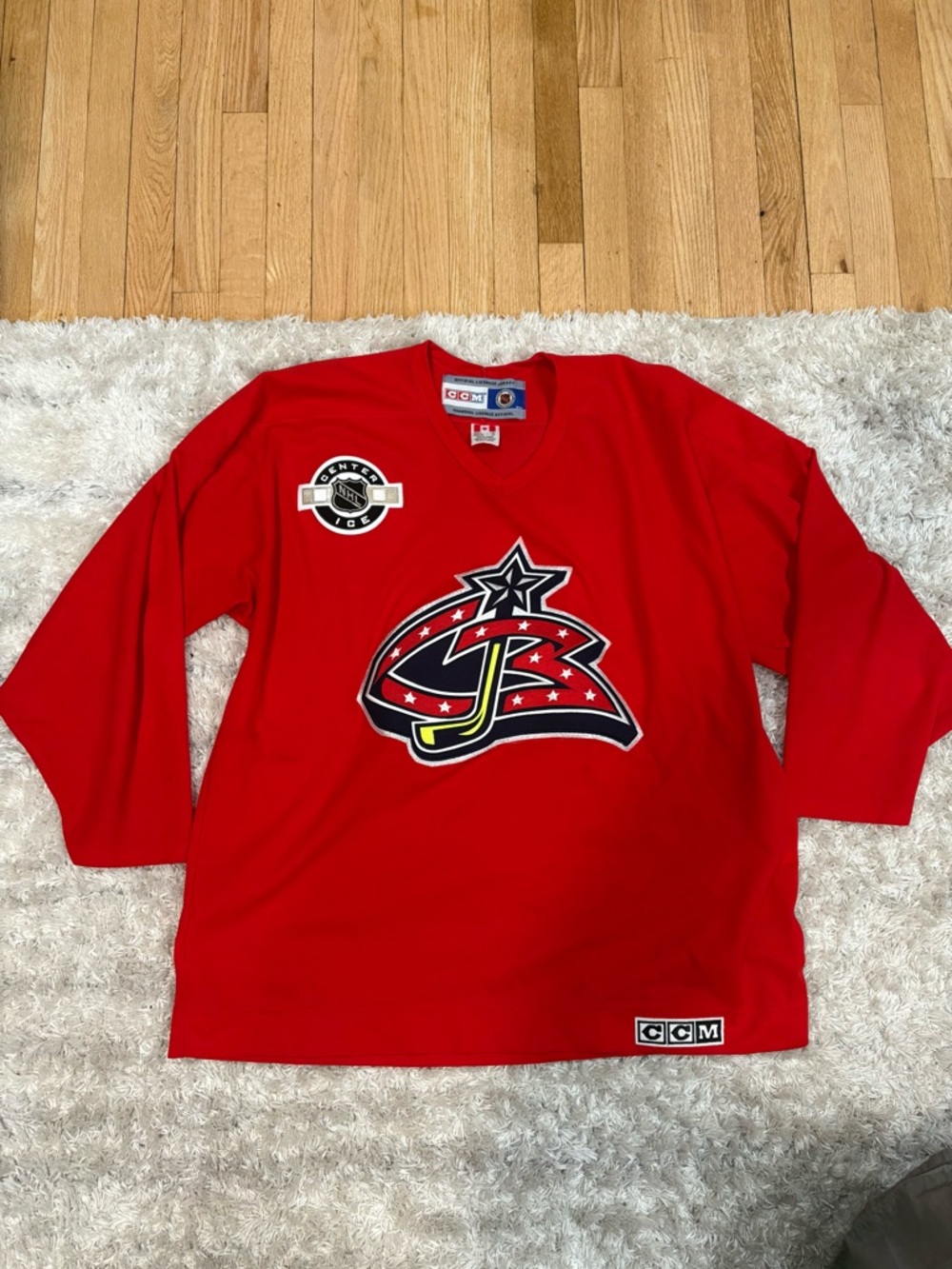 Vintage Columbus Blue Jackets Jersey CCM Center Ice Jersey